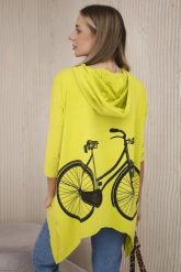 Bluza z nadrukiem roweru kiwi. Bluzy damskie KESI, l, bez wzorów, z bawełny, z kapturem. Za 218.51 zł.