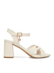 MEXX Sandały CEO-HY1917-1 Écru. Białe sandały damskie Mexx, bez wzorów, ze skóry, bez obcasa, na słupku, bez zapięcia. Za 159.99 zł.
