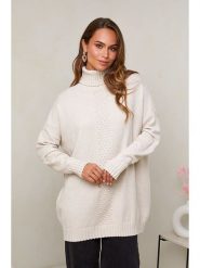 Soft Cashmere Golf w kolorze kremowym rozmiar: 38/40. Brązowe golfy damskie Soft Cashmere, bez wzorów, bez ramiączek. Za 147.56 zł.