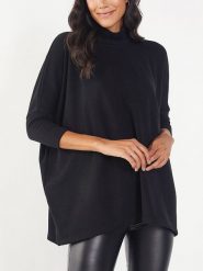 Milan Kiss Sweter w kolorze czarnym rozmiar: L. Czarne swetry klasyczne damskie Milan Kiss, l, bez kołnierzyka. Za 109.78 zł.