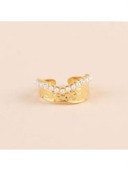 Atelier MIU Pozłacany pierścionek z perłami rozmiar: onesize. Białe pierścionki damskie atelier MIU, z perłą, pozłacane. Za 34.99 zł.