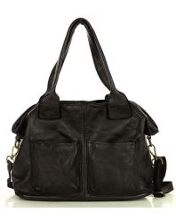 Shopper damski MARCO MAZZINI czarny v169a. Czarne shopper bag bez wzorów, z bawełny, na ramię, duże, bez dodatków. Za 529.15 zł.