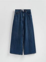 Jeansy balloon - granatowy. Niebieskie jeansy damskie Reserved. Za 149.99 zł.