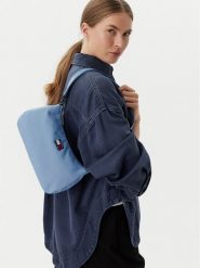 Tommy Jeans Torebka Tjw Ess Daily Shoulder Bag AW0AW18768 Niebieski jasny. Niebieskie torebki klasyczne damskie Tommy Jeans, z jeansu, bez dodatków. Za 249.99 zł.
