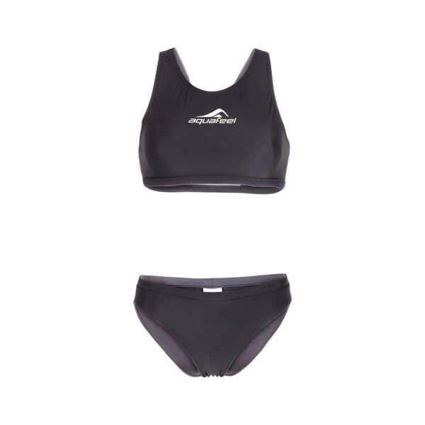 Strój kąpielowy damski Aquafeel Bikini Racerback. Czarne bikini AQUAFEEL, bez wzorów. Za 156.60 zł.