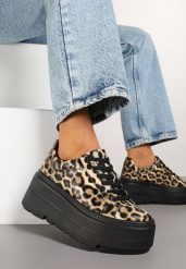 Panterkowe Sneakersy Vices na Grubej Podeszwie Tuliri. Obuwie sportowe damskie Renee, z jeansu, bez zapięcia. Za 119.99 zł.