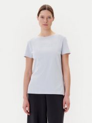 Guess T-Shirt V3BI11 J1314 Błękitny Regular Fit. Niebieskie t-shirty damskie Guess, xs, z aplikacjami, z bawełny, bez kołnierzyka. Za 109.99 zł.