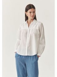 TATUUM Bluzka "Nemy" w kolorze białym rozmiar: 42. Białe bluzki damskie TATUUM, bez wzorów, z bawełny, bez kołnierzyka, bez ramiączek. Za 124.11 zł.