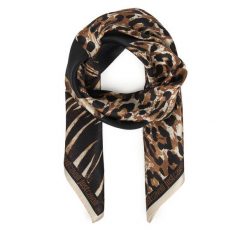 Chusta Just Cavalli. Brązowe chusty damskie Just Cavalli, bez wzorów. Za 409.99 zł.
