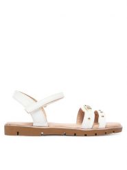 Patrizia Pepe Sandały PPK320.06 Kremowy. Białe sandały dziewczęce Patrizia Pepe, ze skóry, bez obcasa, bez zapięcia. Za 329.99 zł.