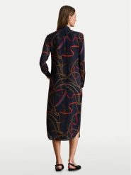 LAUREN RALPH LAUREN Sukienka koszulowa 200P03552001 Granatowy Regular Fit. Niebieskie sukienki damskie Lauren Ralph Lauren, bez wzorów, z syntetyku, bez ramiączek. Za 1,299.00 zł.