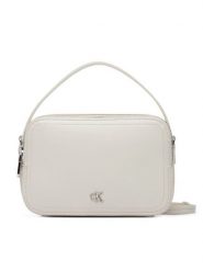 Calvin Klein Torebka Ck Hardware Camera Bag LV04F3678G Beżowy jasny. Brązowe torebki klasyczne damskie Calvin Klein, ze skóry, bez dodatków. Za 409.99 zł.