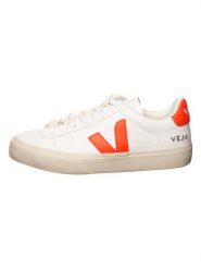 Veja Skórzane sneakersy "Campo" w kolorze biało-pomarańczowym rozmiar: 41. Białe obuwie sportowe damskie Veja, bez zapięcia. Za 495.63 zł.