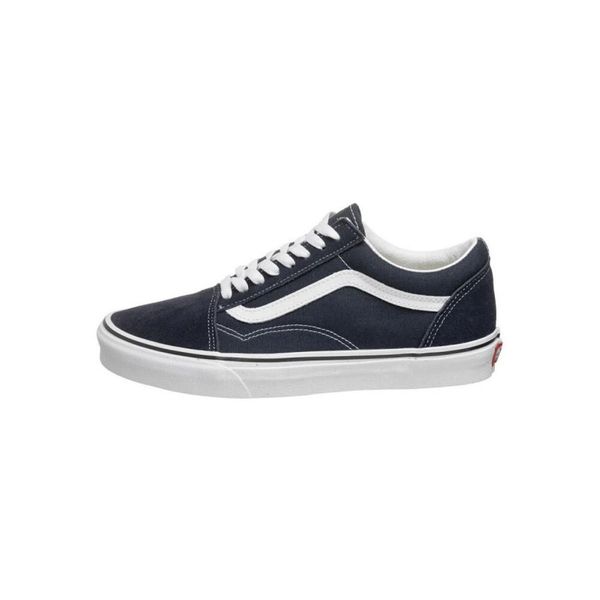 Buty Vans Old Skool Low niebieskie unisex. Niebieskie obuwie sportowe damskie Vans, z zamszu, bez zapięcia, trekkingowe, Vans Old Skool. Za 384.01 zł.