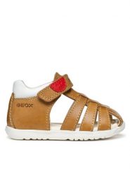 Geox Sandały B Sandal Macchia B254VA 0CL54 CT61Z Brązowy. Brązowe sandały chłopięce Geox, ze skóry, bez zapięcia. Za 159.99 zł.
