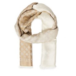 Szal Guess. Brązowe szaliki damskie Guess, z aplikacjami. Za 259.99 zł.