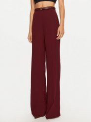 Elisabetta Franchi Spodnie materiałowe PA-061-47E2-V300 Bordowy Regular Fit. Czerwone spodnie materiałowe damskie Elisabetta Franchi, bez wzorów, z materiału. Za 659.99 zł.