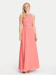 Swing Sukienka wieczorowa 5AI01400 Koralowy Regular Fit. Pomarańczowe sukienki damskie Swing, bez wzorów, z syntetyku, wizytowe, bez ramiączek. Za 619.99 zł.