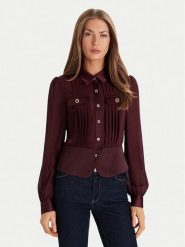 Morgan Koszula 232-CLOCLO Bordowy Regular Fit. Czerwone koszule damskie Morgan, bez wzorów, z syntetyku, bez kołnierzyka, bez ramiączek. Za 299.99 zł.