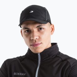 Czapka z daszkiem BOXRAW SMRT-TEC. Czarne czapki z daszkiem damskie BOXRAW, bez wzorów, z materiału. Za 109.99 zł.