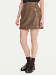 Barbour Spódnica mini Sophia LSK0130MI11 Brązowy Regular Fit. Brązowe spódnice damskie Barbour, bez wzorów, z bawełny, mini. Za 549.99 zł.