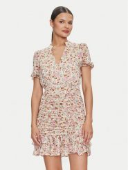 Guess Sukienka codzienna W4YK41 WGBL2 Różowy Regular Fit. Czerwone sukienki damskie Guess, z aplikacjami, z syntetyku, bez ramiączek. Za 319.99 zł.