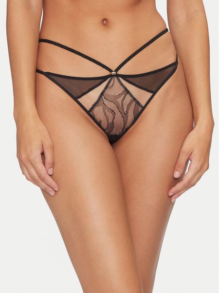 Chantelle Stringi Ester Manas C019G0 Czarny. Czarne stringi Chantelle, bez wzorów, z syntetyku. Za 209.99 zł.