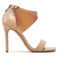 Sandały R.Polański. Brązowe sandały damskie R.Polański, bez wzorów, bez obcasa, na szpilce, bez zapięcia. Za 319.99 zł.