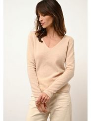 Just Cashmere Kaszmirowy sweter "Joan" w kolorze beżowym rozmiar: M. Brązowe swetry klasyczne damskie Just Cashmere, m, z kaszmiru, bez kołnierzyka. Za 362.45 zł.
