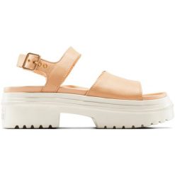 Sandały Converse Chuck Tlr As Lugged Heel Sandal. Brązowe sandały damskie Converse, bez wzorów, z materiału, bez obcasa, bez zapięcia. Za 390.00 zł.