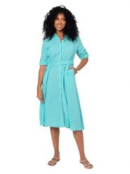 Aller Simplement Sukienka w kolorze turkusowym rozmiar: 38/40. Niebieskie sukienki damskie Aller Simplement, bez wzorów, z bawełny, bez ramiączek. Za 100.99 zł.