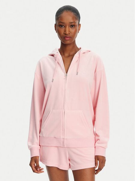 Juicy Couture Bluza Halan JCWAS24342 Różowy Oversize. Czerwone bluzy damskie Juicy Couture, xs, bez wzorów, z syntetyku, bez kaptura. Za 269.99 zł.