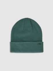 4F Czapka beanie w kolorze zielonym rozmiar: onesize. Zielone czapki damskie 4F, bez wzorów, ze splotem. Za 43.78 zł.