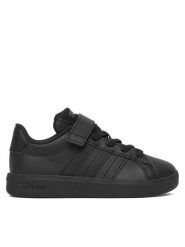 Adidas Sneakersy Grand Court 3.0 El C KK3790 Czarny. Czarne buty sportowe chłopięce Adidas, ze skóry, bez zapięcia. Za 169.99 zł.