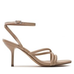 Sandały Jenny Fairy. Brązowe sandały damskie Jenny Fairy, bez wzorów, bez obcasa, na szpilce, bez zapięcia. Za 149.99 zł.