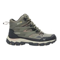 Damskie buty trekkingowe Holcombe III. Zielone obuwie trekkingowe damskie Regatta, z materiału, bez zapięcia. Za 422.00 zł.