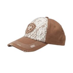 Czapka damska Ariat Lace. Brązowe czapki damskie Ariat, bez wzorów. Za 188.00 zł.