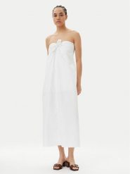 Herskind Sukienka letnia Chantelle 5568202 Biały Regular Fit. Białe sukienki damskie Herskind, bez wzorów, z bawełny, bez ramiączek. Za 559.99 zł.