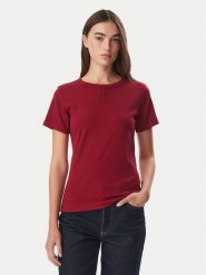 HUGO T-Shirt Deloris 50512002 Czerwony ciemny Slim Fit. Czerwone t-shirty damskie Hugo, s, bez wzorów, z bawełny, bez kołnierzyka. Za 229.99 zł.