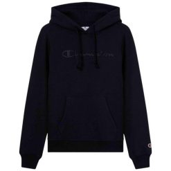CHAMPION Bluza damska z kapturem dopasowana, czarna. Czarne bluzy damskie Champion, uniwersalny, bez wzorów, z bawełny, z kapturem. Za 202.99 zł.