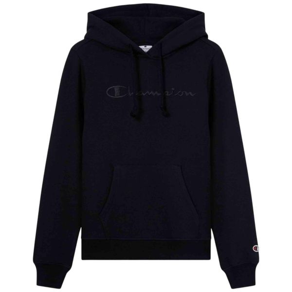 CHAMPION Bluza damska z kapturem dopasowana, czarna. Czarne bluzy damskie Champion, uniwersalny, bez wzorów, z bawełny, z kapturem. Za 199.00 zł.