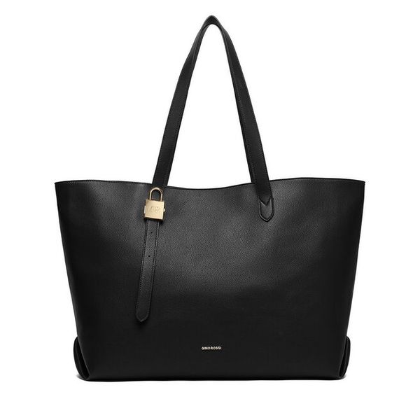 Torebka GINO ROSSI. Czarne shopper bag Gino Rossi, bez wzorów, bez dodatków. Za 329.99 zł.