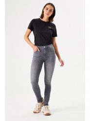 Garcia Dżinsy - Skinny fit - w kolorze szarym rozmiar: W28. Szare jeansy damskie Garcia. Za 122.96 zł.
