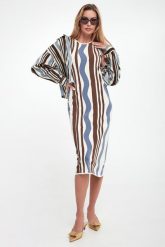 Sukienka midi Lacca WEEKEND MAX MARA. Sukienki damskie Weekend Max Mara, bez wzorów, bez ramiączek. W wyprzedaży za 1,263.20 zł.