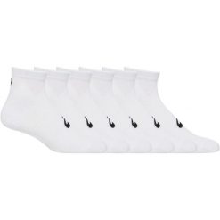 Skarpetki Asics Quarter (x6). Białe skarpetki damskie Asics, bez wzorów, z bawełny. Za 138.00 zł.