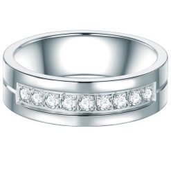 Trilani Pierścionek ze stali szlachetnej Stal szlachetna Cyrkonia srebrny Pierścionki 1 ct Damski. Szare pierścionki damskie Trilani, z cyrkonią, srebrne. Za 149.99 zł.