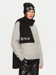 Guess Szalik AW5178 POL03 Czarny. Czarne szaliki damskie Guess, z aplikacjami, z materiału. Za 269.99 zł.