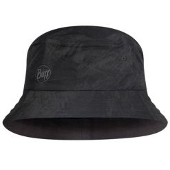 Kapelusz turystyczny unisex Buff Adventure Bucket Hat. Czarne kapelusze damskie Buff, bez wzorów, z elastanu, sportowe. Za 148.85 zł.