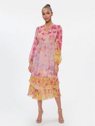 TWINSET Sukienka letnia 241TP2590 Różowy Regular Fit. Czerwone sukienki damskie Twinset, bez wzorów, z syntetyku, bez ramiączek. Za 1,309.00 zł.