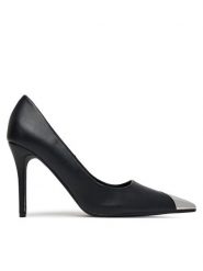DeeZee Szpilki S4P1693702 Czarny. Czarne szpilki damskie DeeZee, bez wzorów, z materiału, bez obcasa, na szpilce, bez zapięcia. Za 179.99 zł.